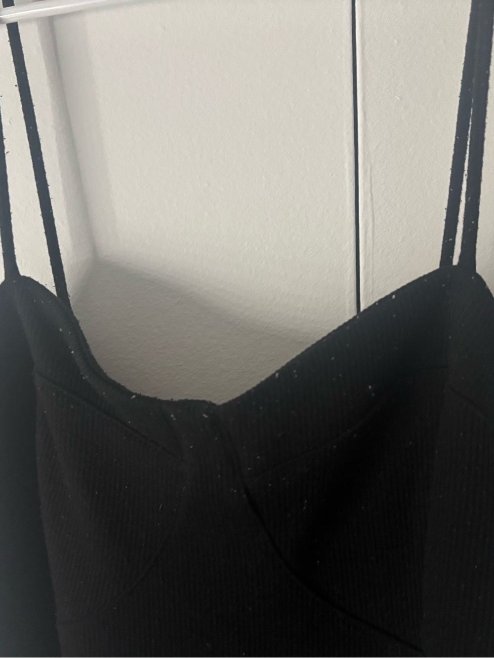 Black Ribbed Mini Dress - Picture 2 of 2